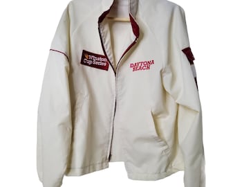 Vintage NASCAR Winston Cup Daytona Beach Zip Up Jacket (Made in USA by Swingster) Size L