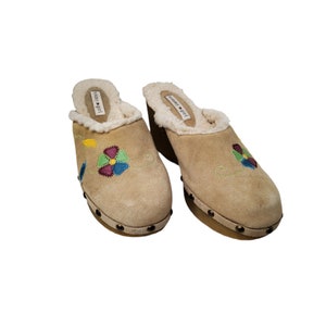 vintage 1990s tommy girl womens platform 3 heel mules slide on shoes. image 4