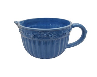 vintage quart the swiss colony blueberry color glazed ceramic bowl.