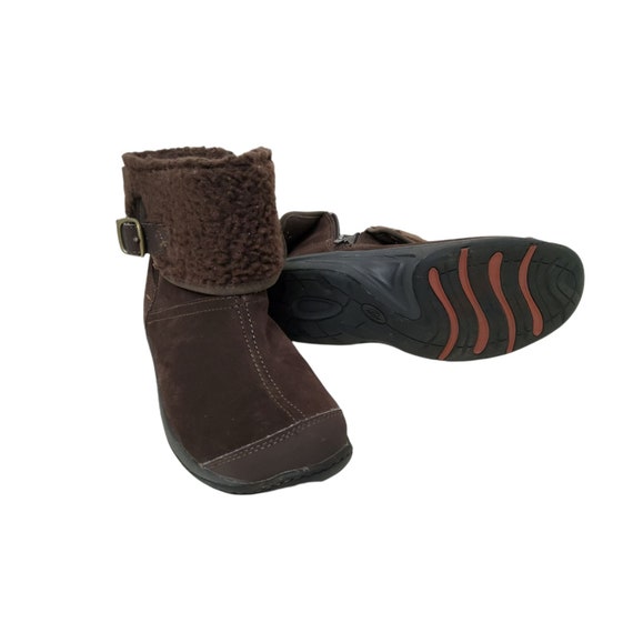 Botas de cuero con cremallera lateral lockdown para mujer easy