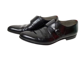 Vintage Mens Hugo Boss Mens Buckle Patent Leather Loafer Shoes. Size 12M
