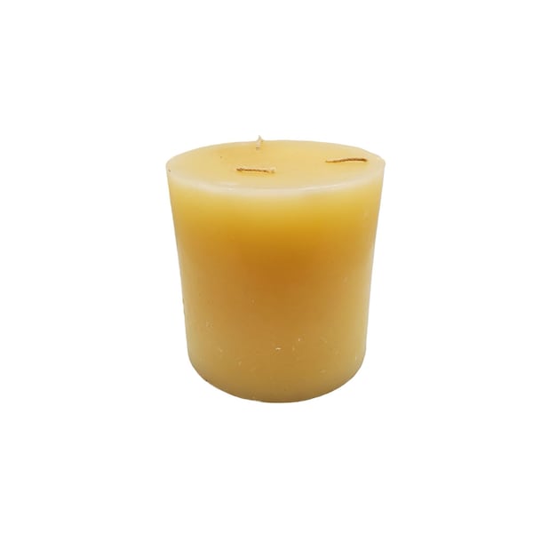 large handmade 3 wick pillar candle neutral scent