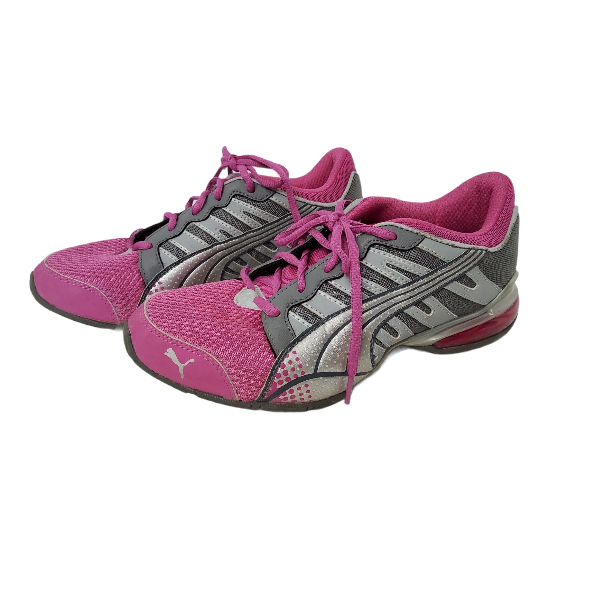 Womens PUMA Sport Lifestyle Pink/Gray Athletic Shoes. Size Etsy