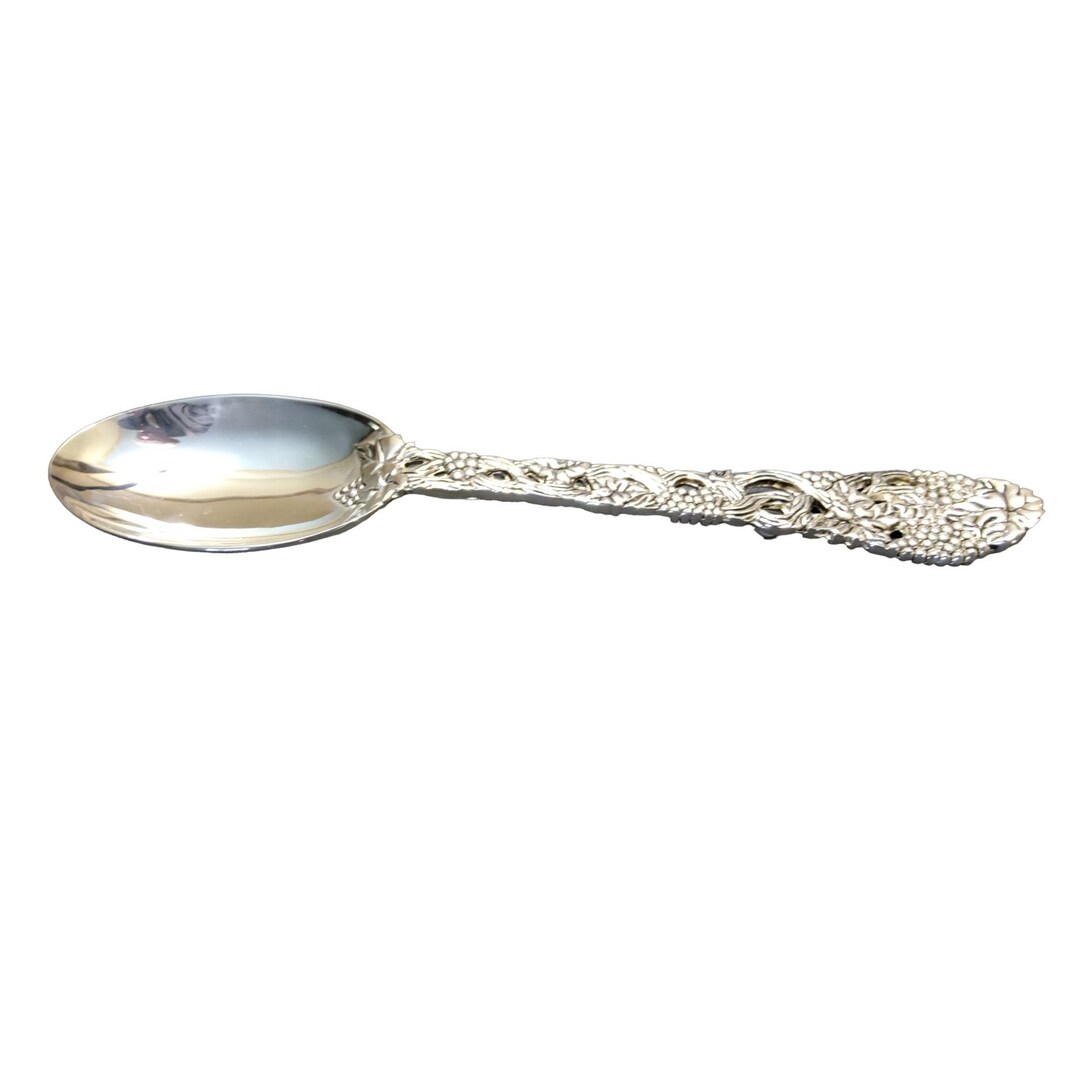 Vtg Godinger Silverplate Serving Spoon in Vineyard Pattern, 9.5 Etsy