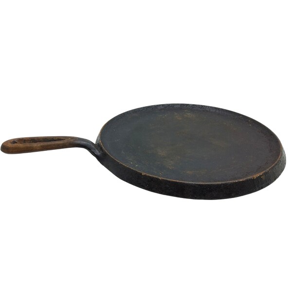 vintage #6 cast iron flat 10" hoe cakes/pancakes fry pan