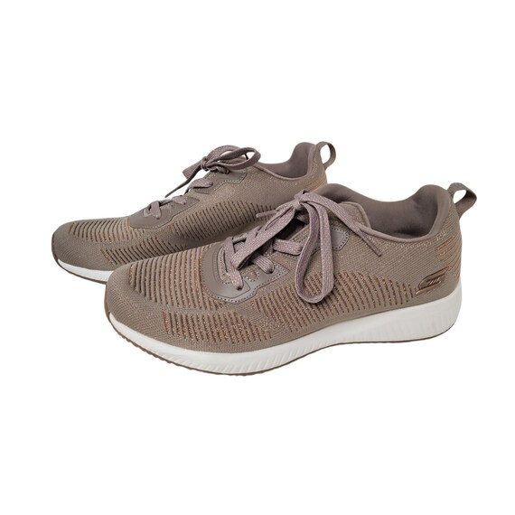 Womens Skechers bobs Fabric Brown With 