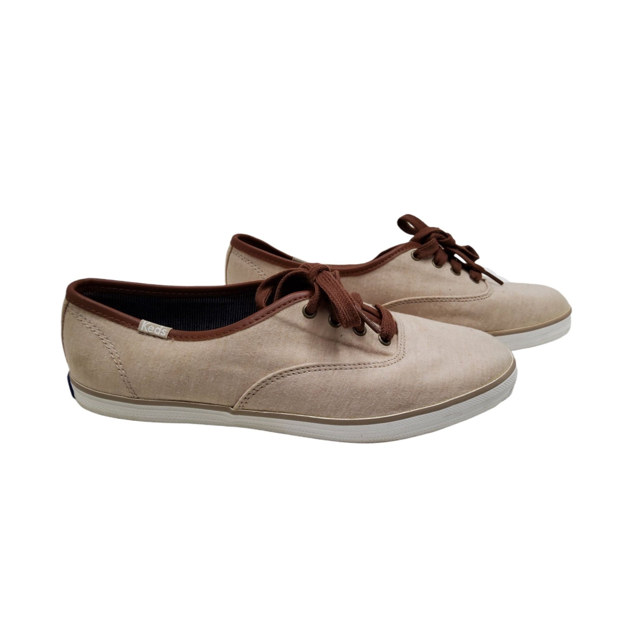 Tan cheap leather keds