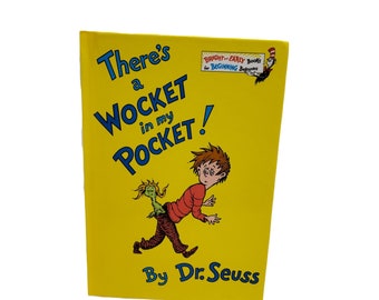 Vintage Dr. Seuss There's a Wocket In My Pocket, Hardcover Copyright 1974 Grolier Book Club Edition -EUC