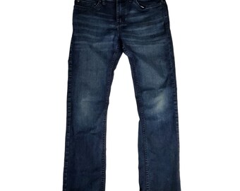 levi 511 slim womens dk blue straight leg jeans size 18 reg.