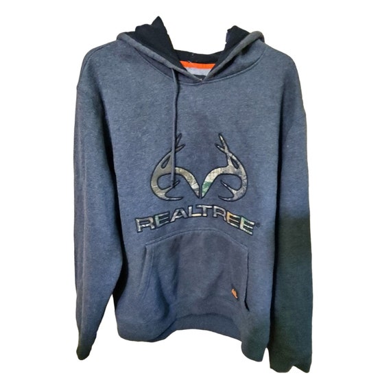 Realtree Par Boston Traders Mens Gray XL Long Sleeve Fleece Pull