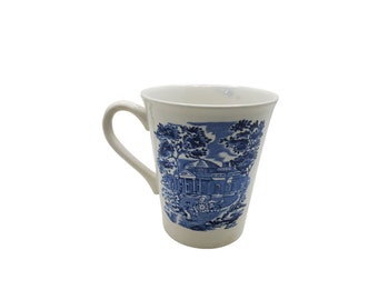 vintage staffordshire liberty blue porcelain tea/coffee cup