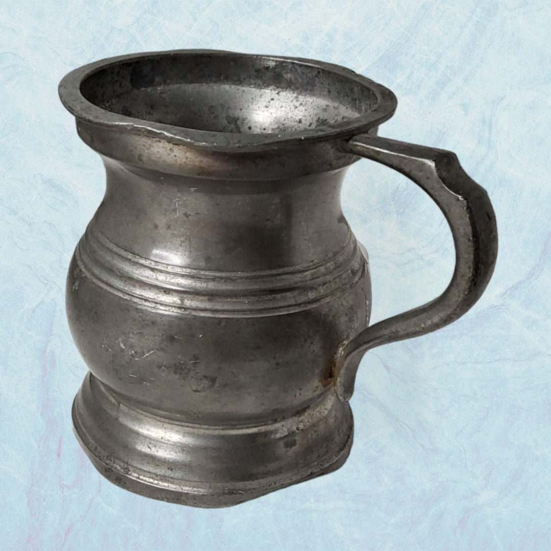 Antique 1800s English Pewter Barrom Half Gill / 1oz. Measuring Etsy