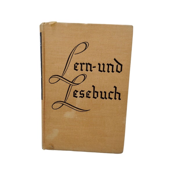 vintage 1951 primera impresión lern-und lesebuch aprender libro de gramática alemana