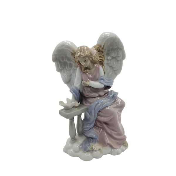 vintage roman inc. #21297 the valencia collection porcelain angel.