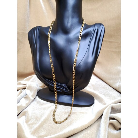 vintage gold tone chain link design 11.5" necklace - image 4