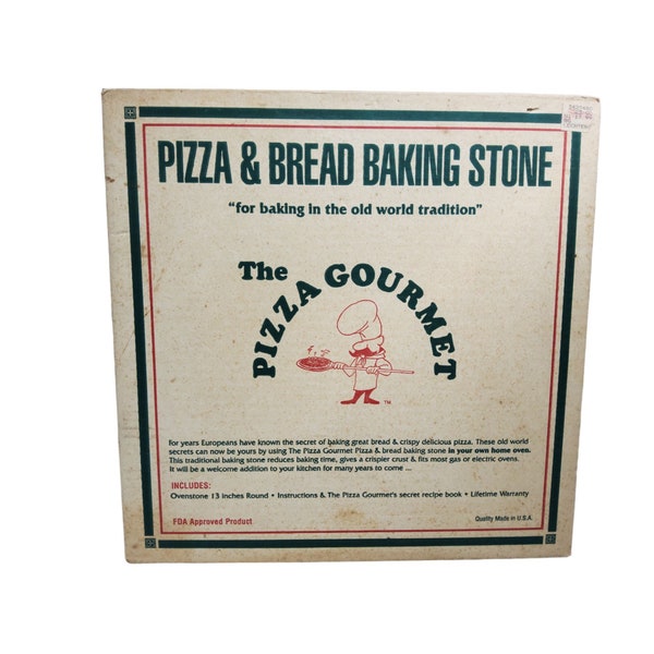 Vintage Pizza Gormet Pizza & Bread Baking Stone 13"