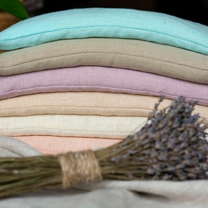 Lavender & Linseed Eye Pillow, Linen Yoga Eye Pillow with Replaceable Cover