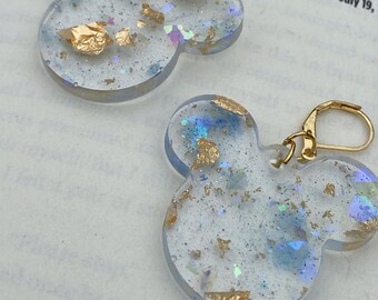 Under the sea Resin Seashell earrings Disney Inspired earrings Disney planning Mermaid Shell Earrings Shell and pearl aesthetic