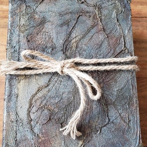 Textured handmade book. Dungeon's and Dragons. Yule gift. Book of Shadows, Grimoire. Rustic book. Mixed media. Coffee dyed paper. image 2