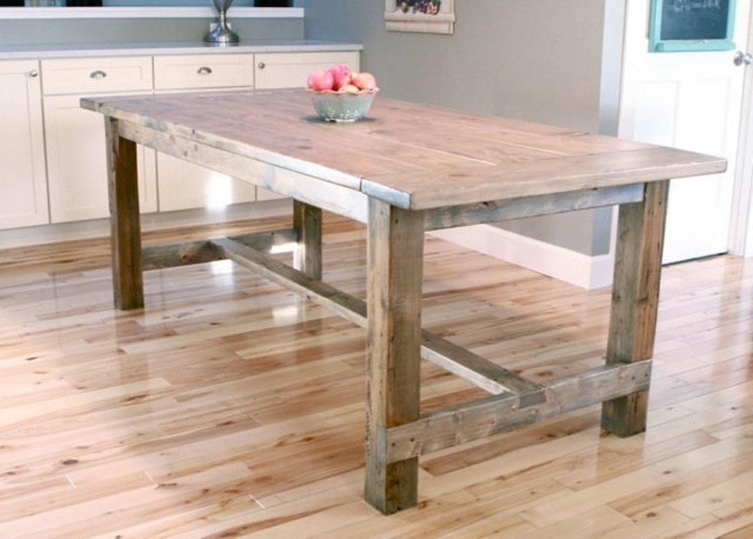 Farm House Table Build Plans - Digital Download - PDF - Etsy, image size:1080x773