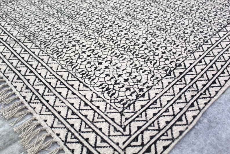 11x11 Indian Rug Square Rug Handmade Rug Hnad Block Print Etsy