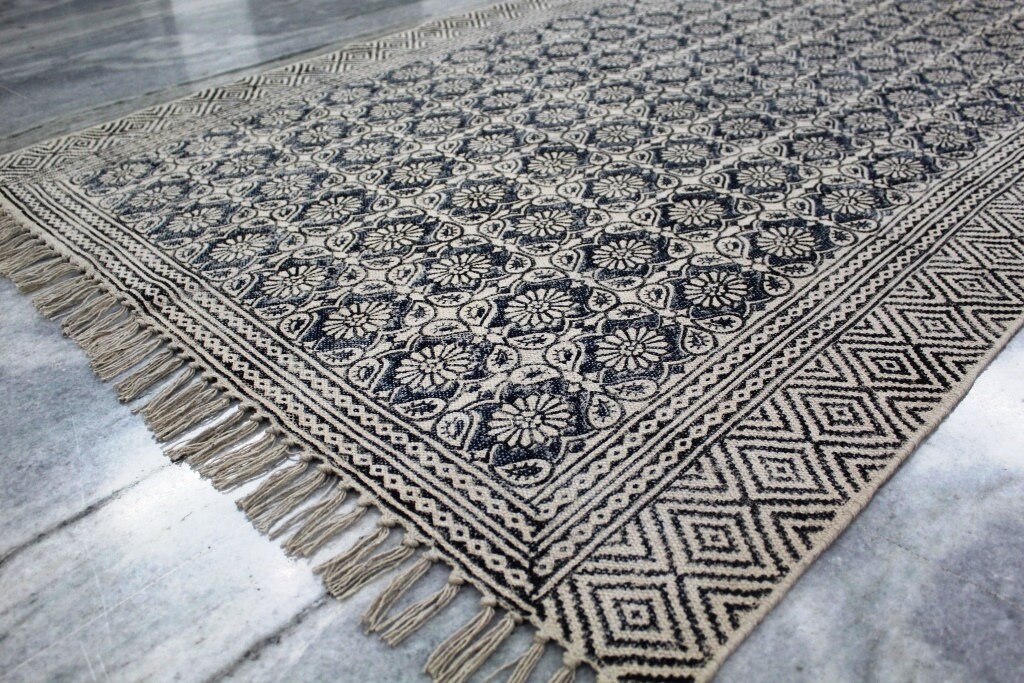 Square Rug 8x8 Indian Rug Handmade Rug Outdoor / Indoor Etsy