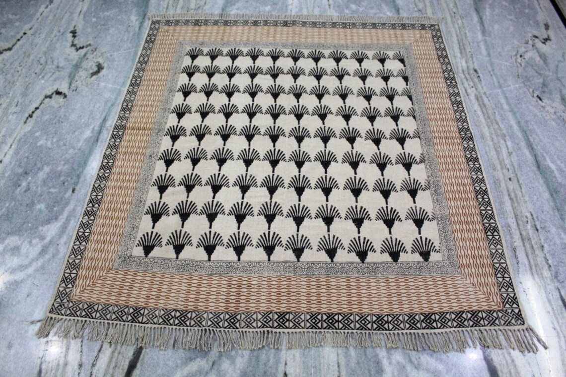 10x10 Rug 10x10 Square Rug Handmade Square Rug Indian Rug Etsy