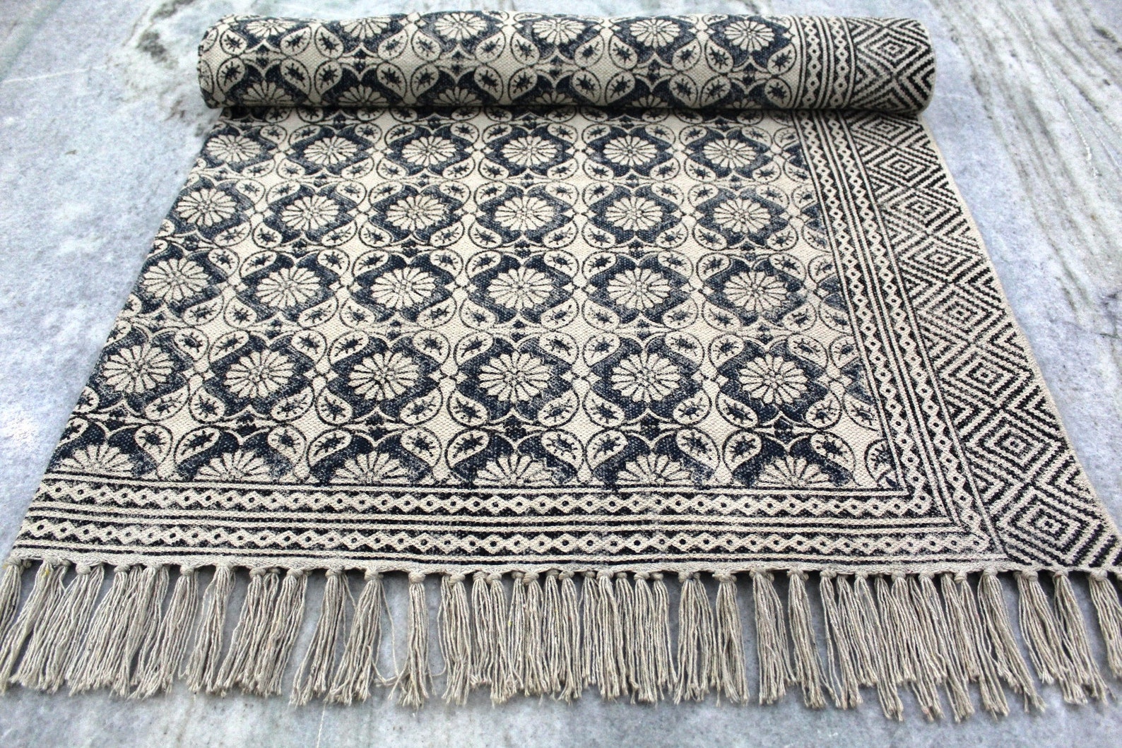 6x6 Square Rug Handmade Square Rug Cotton Area Rug Bedroom Etsy