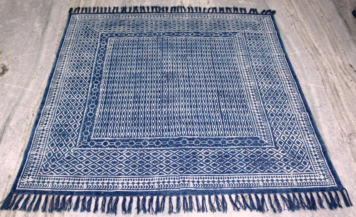 8x8 Square Rug Indian Square Rug Handmade Square Rug Navajo Etsy