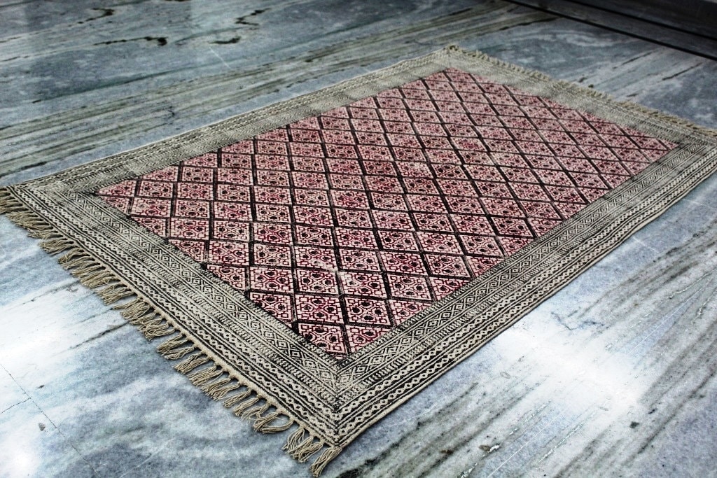 Custom Size 7x10 Rug Handmade Indian Rug Cotton rug Block Etsy