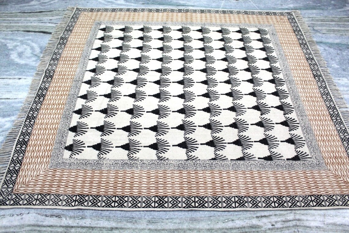 10x10 Rug 10x10 Square Rug Handmade Square Rug Indian Rug Etsy
