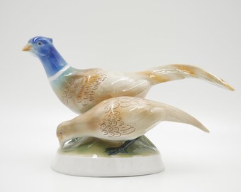 Vintage ceramic woodland birds figurine