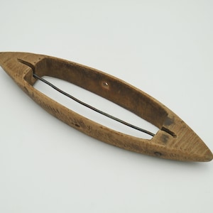 Vintage handmade wooden weaving flying shuttle for hand weaving