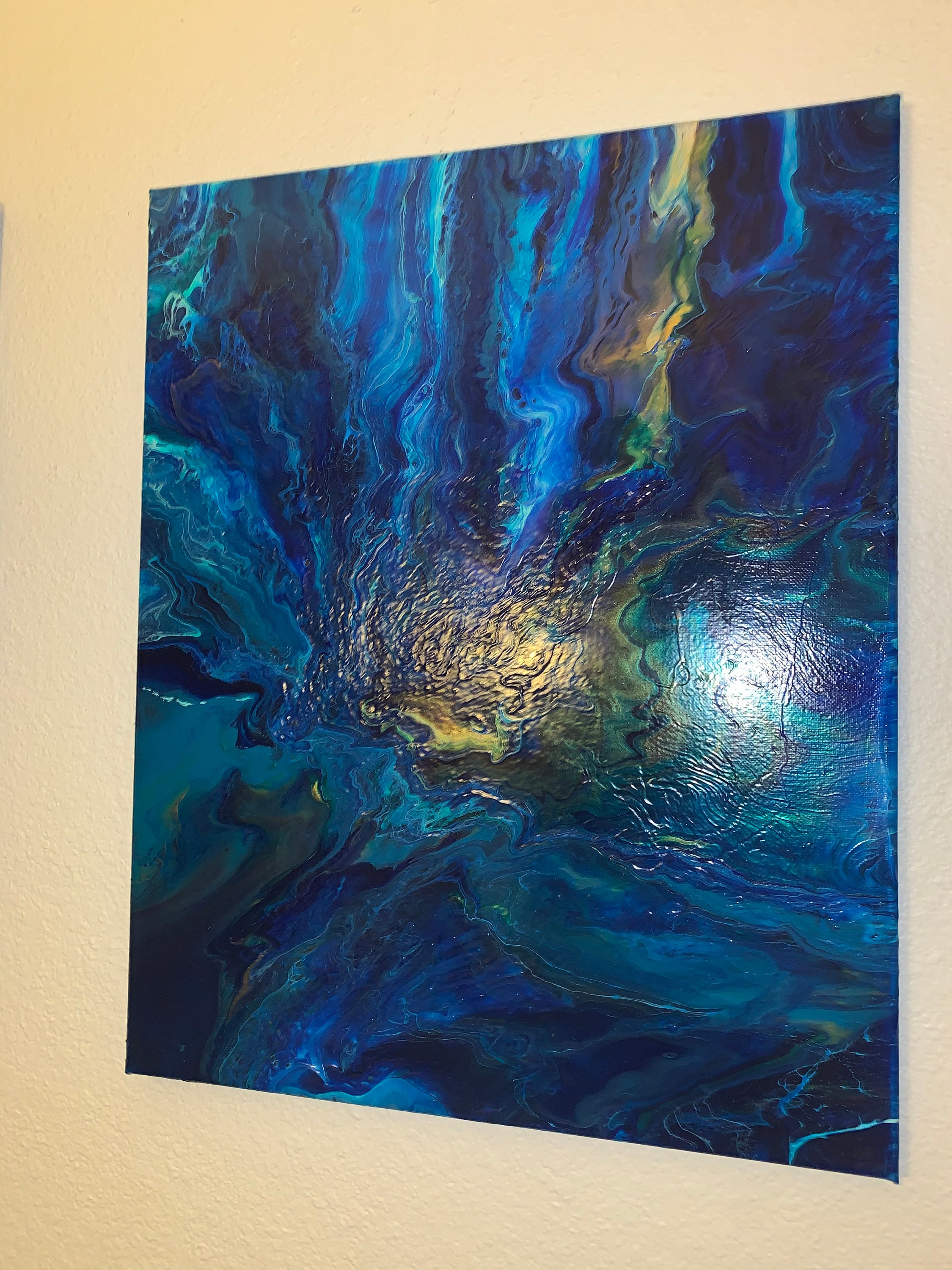 Custom Made Blue Ripple Painting Etsy New Zealand