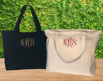 monogrammed pool bag