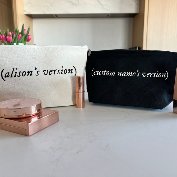 Custom Name Taylor's Version Makeup Bag, Taylor Swift Travel Bag, Swiftie Cosmetics Bag, Eras Tour Gift