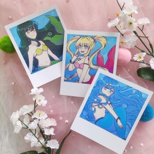 Mermaid Melody Pichi Pichi Pitch - Polaroids - Luchia, Hanon & Rina - Prints