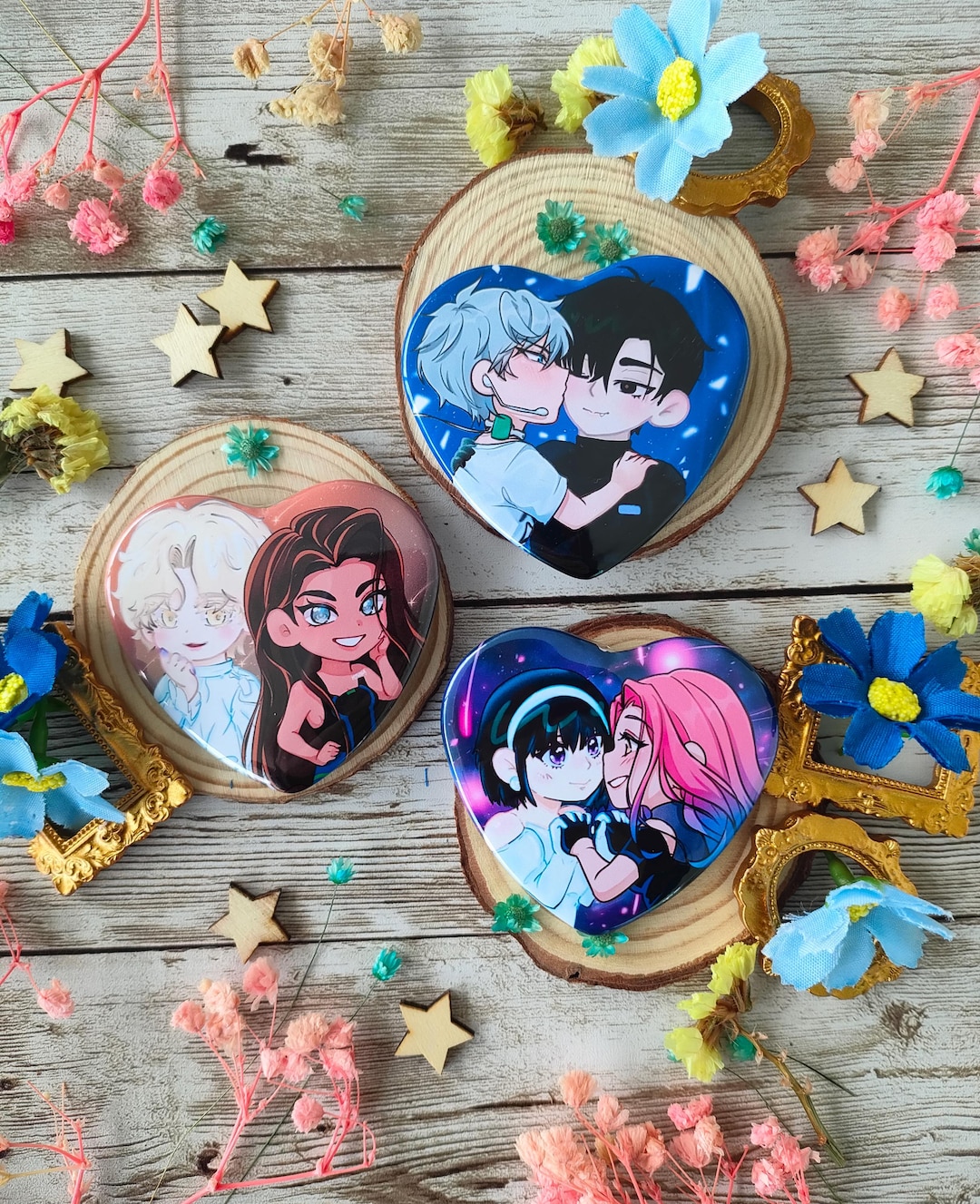 Alien Stage - Heart Badges and Magnet - Till Ivan Mizi Sua Hyuna