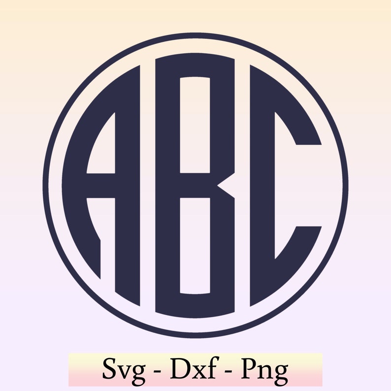 Download Monogram Font Family Name SVG Farmhouse Wreath Sign Circle | Etsy
