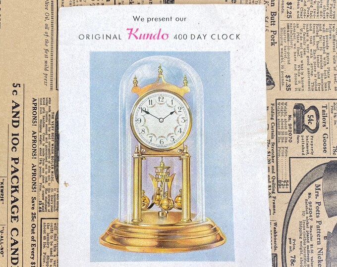 Vintage Kundo 400 Day Clock Instruction Manual Booklet Mid Etsy UK