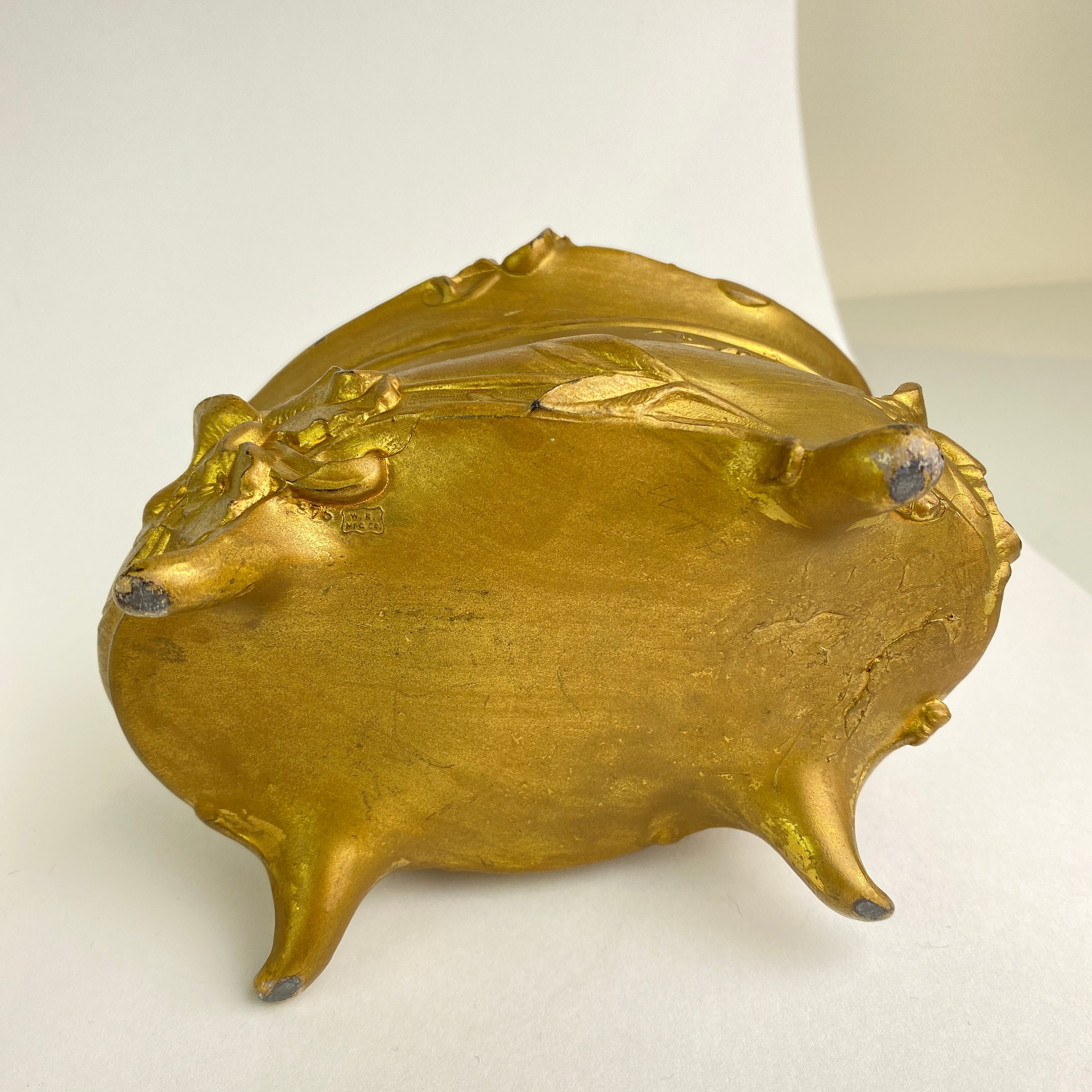 Antique Art Nouveau Jewelry Casket with Daffodils Cast Metal Etsy