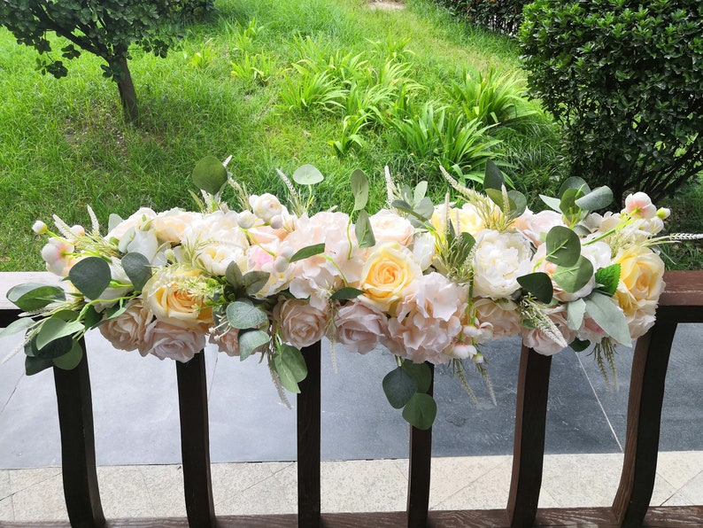 Custom 200cm Length Artificial Flower Table Runner Wedding Etsy