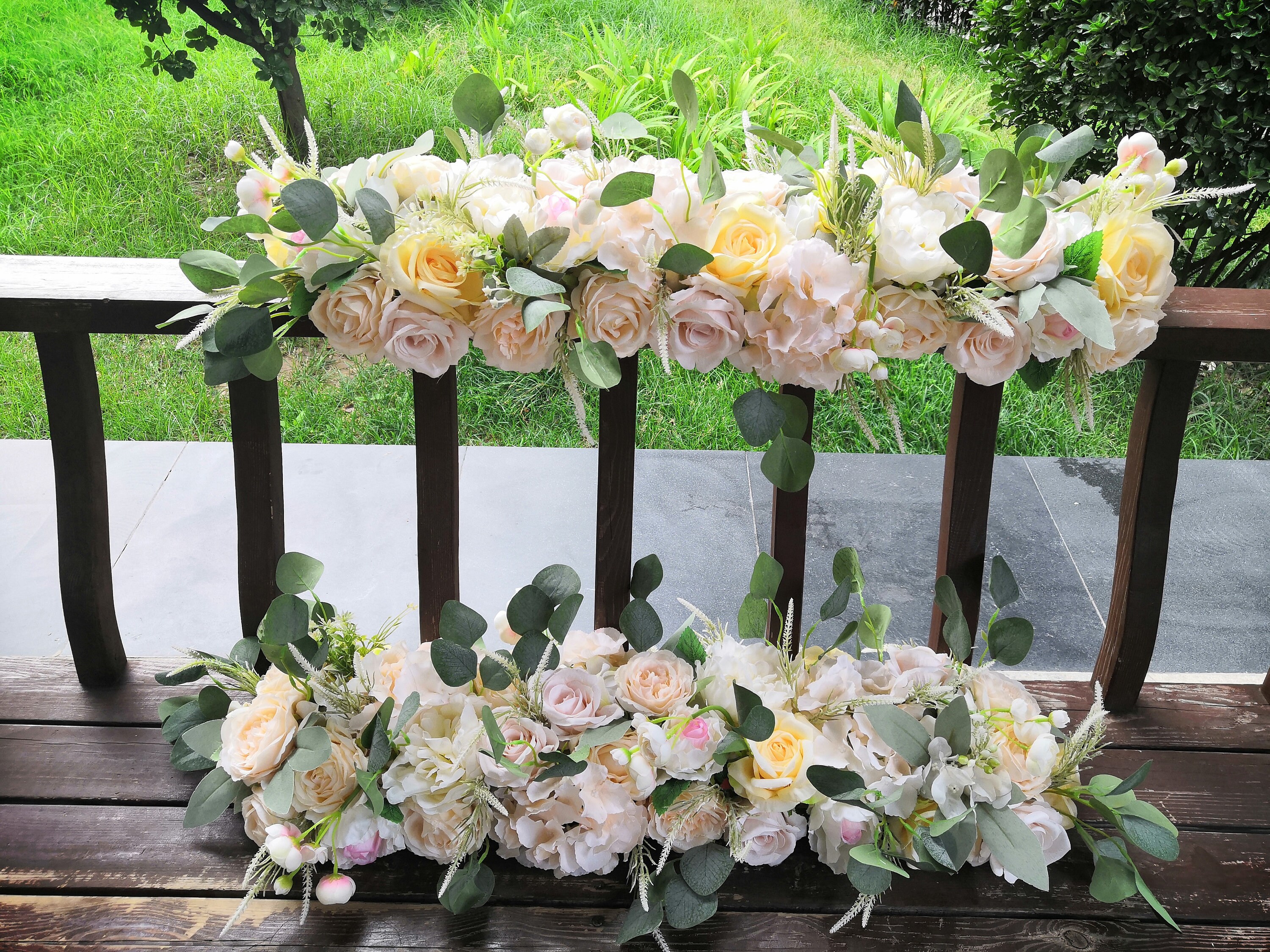 Custom 200cm Length Artificial Flower Table Runner Wedding Etsy
