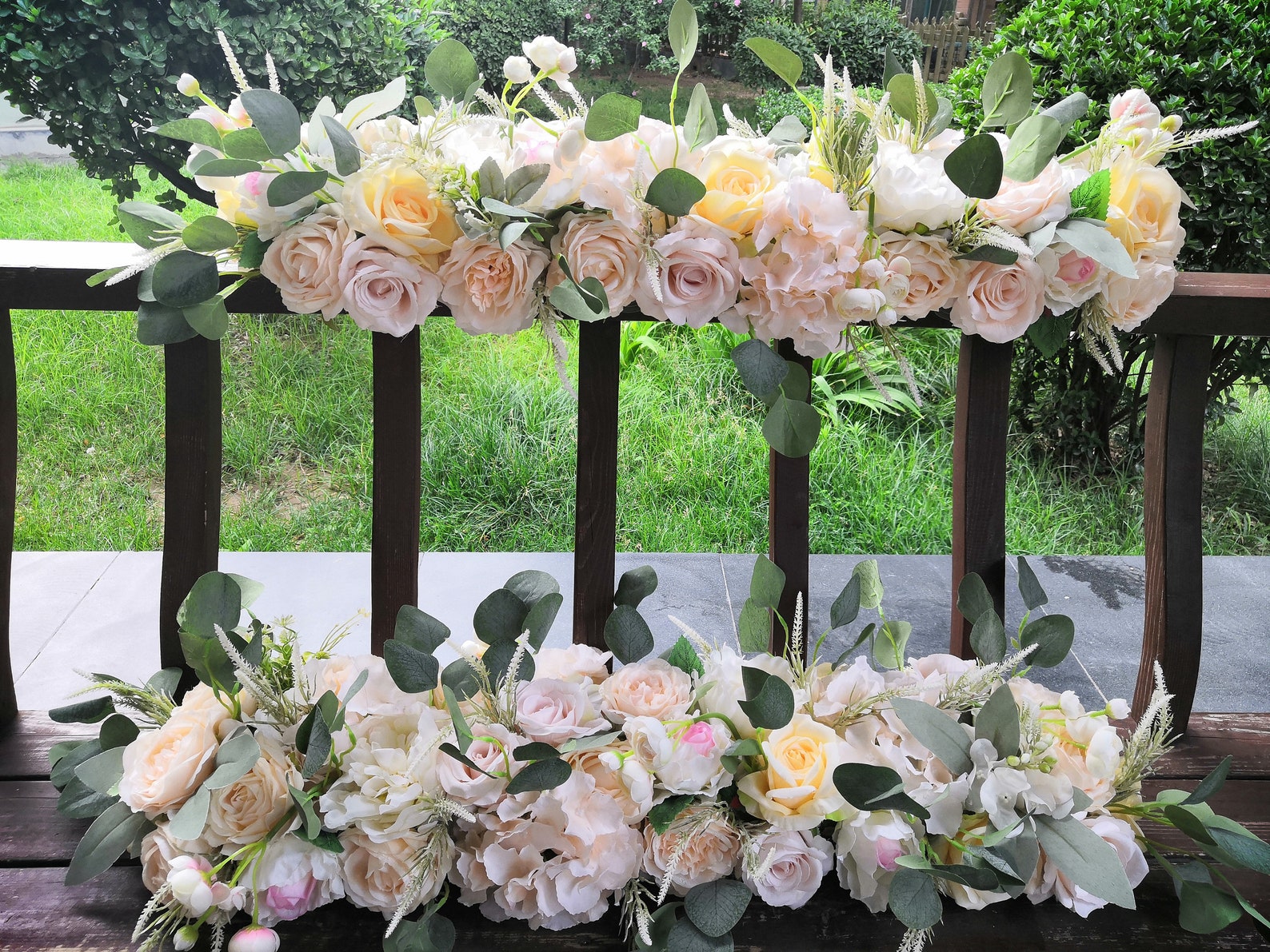 Custom 200cm Length Artificial Flower Table Runner Wedding Etsy