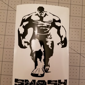  1- 5.5x5.5 inch Custom Cut Stencil, (VE-17) Hulk Arts