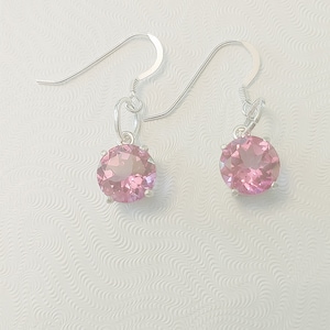 Pink Topaz Earrings 6.44 tcw
