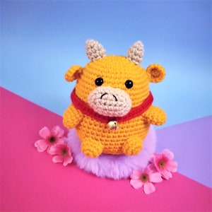 Handmade 2021 Chinese New Year Golden Ox Amigurumi Plushie