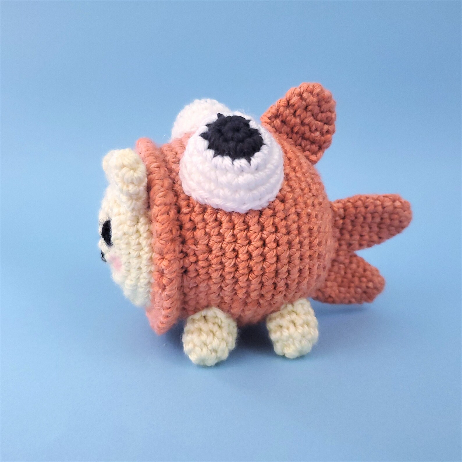 Handmade Kitty Cat in Fish Costume Amigurumi Plush | Etsy