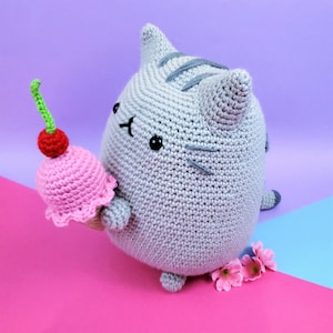 Handmade Jumbo Pusheen Ice Cream Amigurumi Plush