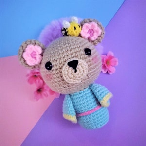 Handmade Crochet Sakura the Kimono Bear Amigurumi Plush
